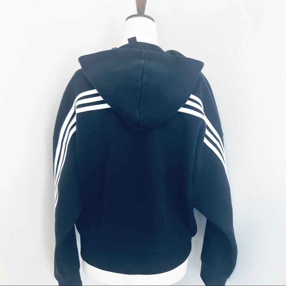 SOLD Adidas classic 3 stripe zip scuba hoodie Med - Picture 13 of 14